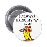 Liebe I Softball Anstecknadelbuttons