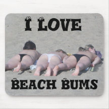 Liebe I Strand-Gammlermäusematte Mousepads