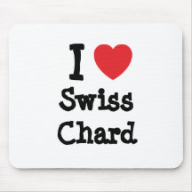 Liebe I T-Shirt Herz Schweizer Mangoldgemüses Mousepads