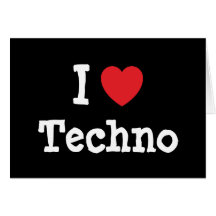 Liebe I Techno Herzgewohnheit personalisiert Grußkarte