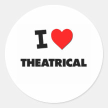 Liebe I Theatrical Runder Aufkleber