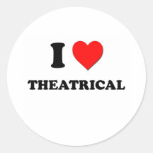 Liebe I Theatrical Runder Sticker