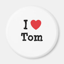 Liebe I Tom-Herzgewohnheit personalisiert Kühlschrankmagnete
