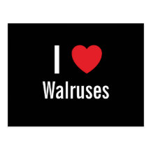 Liebe I Walrosse Postkarte