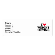 Liebe I Weightlifting Visitenkartenvorlagen