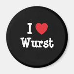 Liebe I Wurst-Herz T-Shirt Kühlschrankmagnete