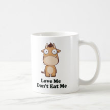 Liebe ich essen mich nicht Kuh-Entwurf Tee Haferl