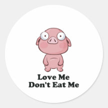 Liebe ich essen mich nicht Schwein-Entwurf Aufkleber