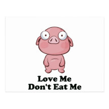 Liebe ich essen mich nicht Schwein-Entwurf Postkarten
