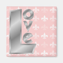Liebe in den Buchstaben Magnete