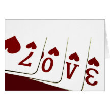 Liebe in Herz-Spielkarten