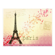 Liebe in Paris Postkarte