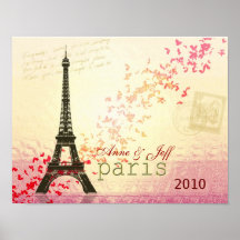 Liebe in Turm Paris Eiffel Poster