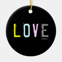 LIEBE Inspirations-Verzierung (Schwarzes) Weihnachtsornament