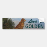 "Liebe ist golden " Autoaufkleber