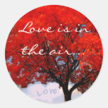 Liebe ist in der Luft… Runder Sticker