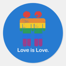 LIEBE IST LIEBE-HOMOSEXUELL-PAAR AUFKLEBER