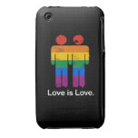 LIEBE IST LIEBE-HOMOSEXUELL-PAAR iPhone 3 Case-Mate HÜLLE