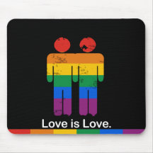 LIEBE IST LIEBE-HOMOSEXUELL-PAAR MAUSPAD