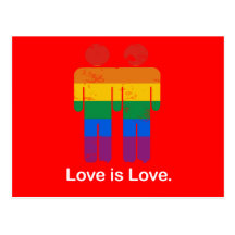 LIEBE IST LIEBE-HOMOSEXUELL-PAAR POSTKARTEN