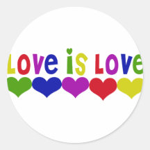 Liebe ist Liebe Runde Aufkleber
