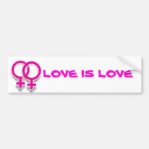 Liebe ist Liebe-weibliches Symbol-lesbischer Liebe Autosticker