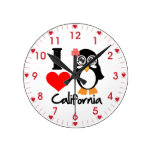 Liebe Kalifornien des Penguin-I Wanduhren
