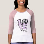 Liebe-Laufen; Zielflagge Shirt
