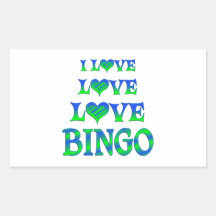 Liebe-Liebe-Bingo Rechteckige Aufkleber