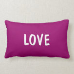 Liebe-lumbales Kissen - lila Traube/Magenta