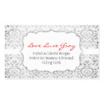 Liebe Luxe graues Bizcard Visitenkarte