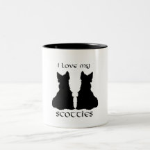 Liebe meine Scotties-Silhouette Kaffeetassen