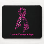 Liebe-Mut-Hoffnungs-Schmetterlings-Band - Brustkre Mousepad