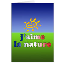 Liebe-Natur der J'aime La-Natur-I auf französisch Karte
