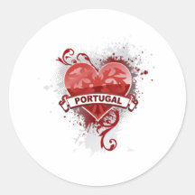 Liebe Portugal Runder Sticker