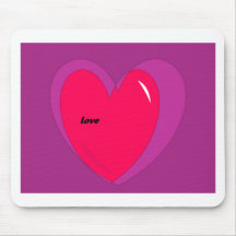 Liebe-rote und lila Valentines-Herz-Geschenke Mousepad