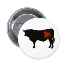 Liebe-schwarzes Angus-Rindfleisch Buttons