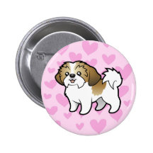 Liebe Shih Tzu (Welpe geschnitten) Buttons
