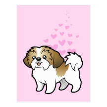Liebe Shih Tzu (Welpe geschnitten) Postkarten