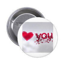 Liebe Sie Herz Anstecknadelbutton