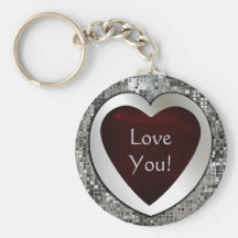 Liebe Sie! Herz Keychain Schlüsselband