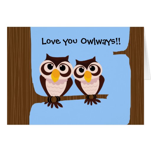 Liebe Sie Owlways 2 EulenGrußKarte