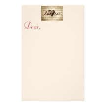 Liebe stationär bedrucktes büropapier