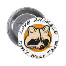 Liebe-Tiere tragen sie nicht Anstecknadelbutton