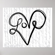 Liebe-Typografie-Text-Kunst Plakatdruck