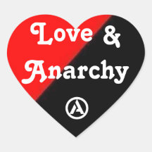 Liebe- u. Anarchieherzaufkleber