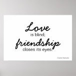 Liebe und Freundschaftsplakat
