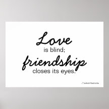 Liebe und Freundschaftsplakat