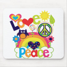 Liebe und Friedensbaby Mousepads