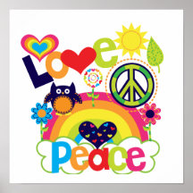 Liebe und Friedensbaby Plakate